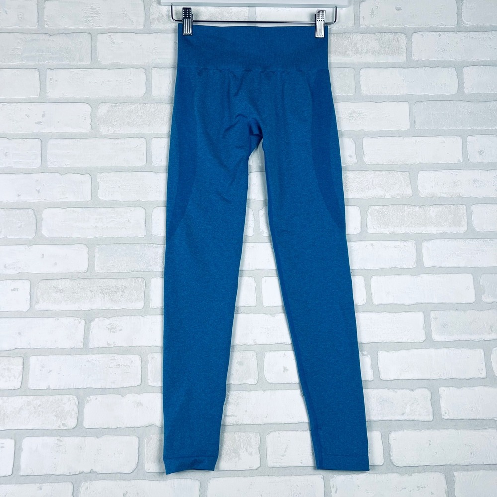NVGTN Women Blue Marl Seamless High Waisted Workout‎ Leggings Size Small